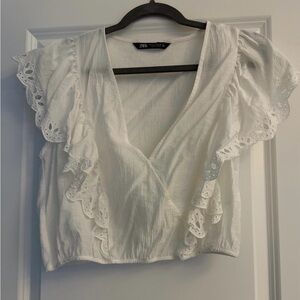 Openwork Embroidered top Zara NWT!!!
